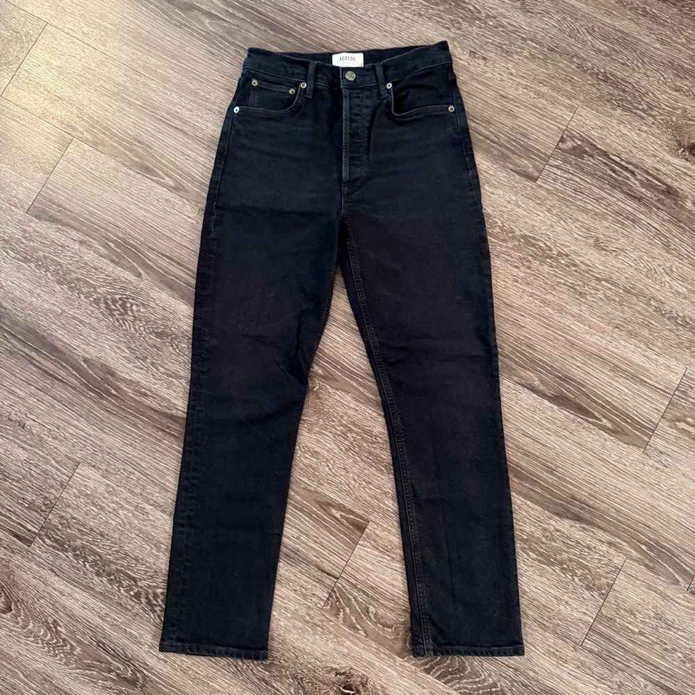 AGOLDE Riley Long Black Jeans
